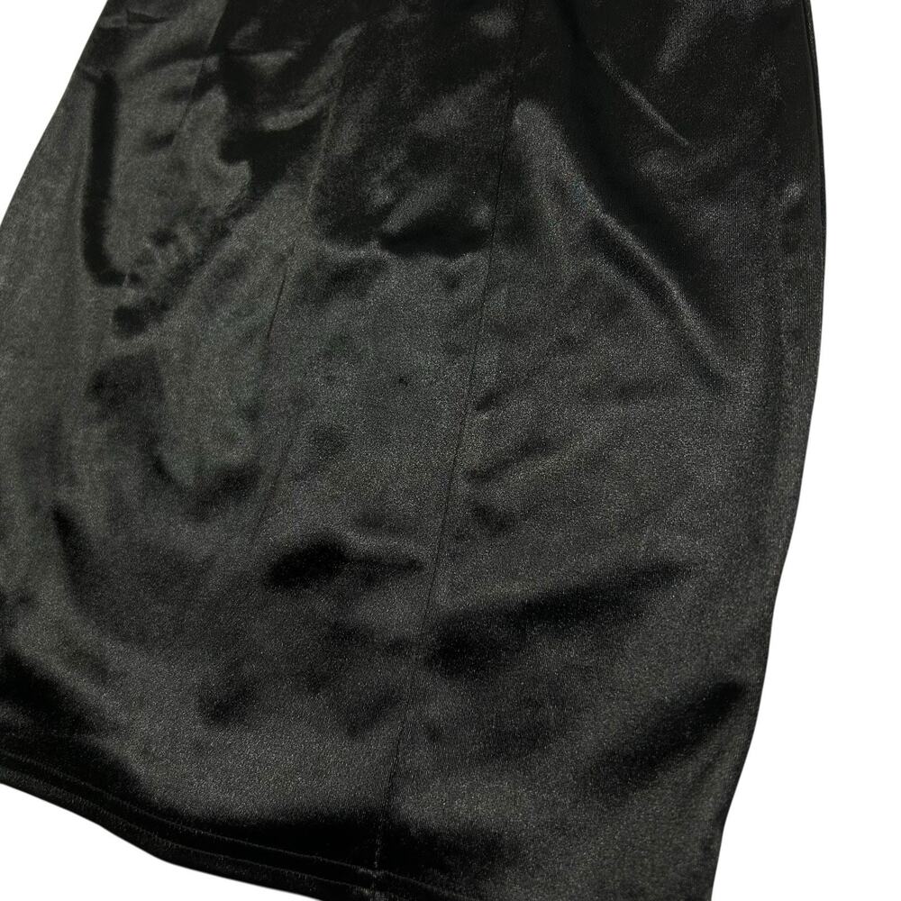 Better Be Little Black Satin Slip Dress Bodycon Sexy Sz S Spaghetti Strap Mini - Picture 12 of 12